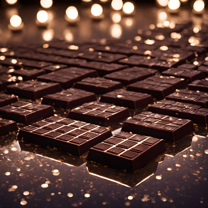 Arts numériques intitulée "Chocolats" par Francky Xv Wolff, Œuvre d'art originale, Image générée par l'IA