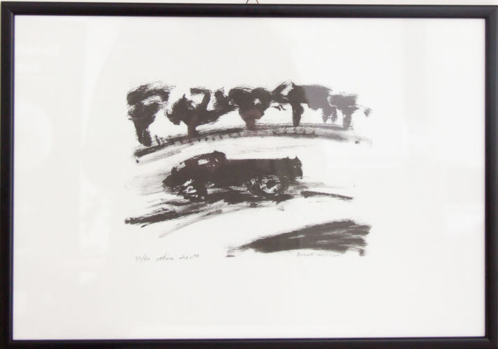 Printmaking titled "Litografia su carta…" by Franco Burattini, Original Artwork, Lithography