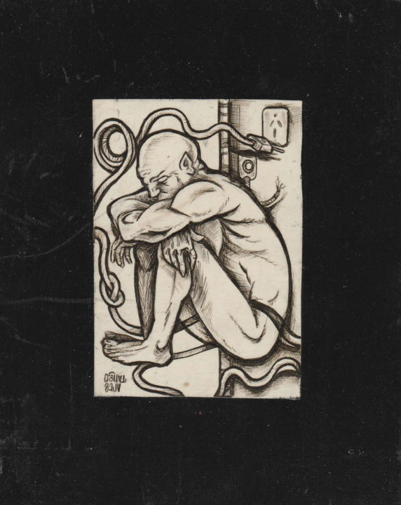 Dibujo titulada "Dibujo 3 (Sin Títul…" por Franco Lombino, Obra de arte original, Bolígrafo