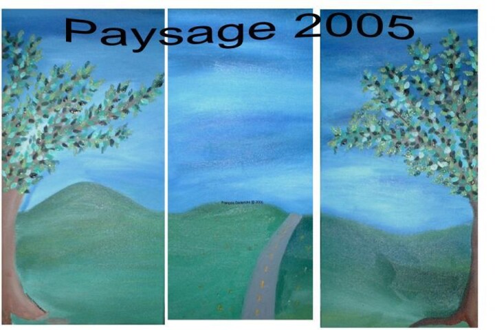Pintura intitulada "Paysage modifiable" por Francois Dedericks, Obras de arte originais