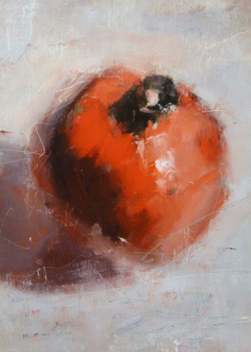 Painting titled "Pomegranate" by Francois Hugard, Original Artwork, Oil