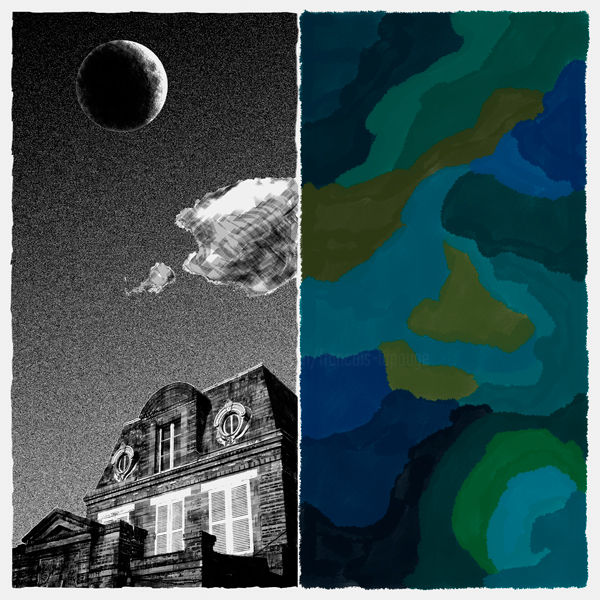 Digitale Kunst mit dem Titel "Clair de lune n°1" von François Lapouge, Original-Kunstwerk, 2D digitale Arbeit