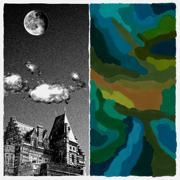 Digitale Kunst mit dem Titel "Clair de lune n°5" von François Lapouge, Original-Kunstwerk, 2D digitale Arbeit