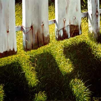 Schilderij getiteld "barrière" door Francois Mauplot, Origineel Kunstwerk