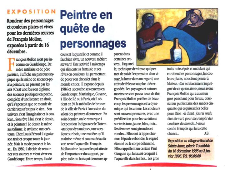 Peinture intitulée "002a-presse-expo-1.…" par Francois Mollon Gros-Desormeaux, Œuvre d'art originale