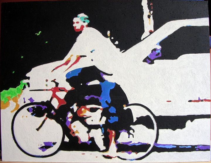 Painting titled "velo-1.jpg" by Francois Mollon Gros-Desormeaux, Original Artwork