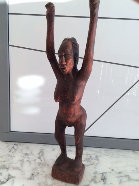 Sculpture titled "Statuette Lobi Burk…" by Kikayou, Original Artwork, Wood