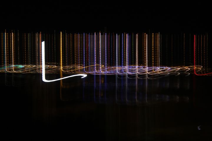 Fotografía titulada "L comme lumière" por François Tondeur, Obra de arte original, Light Painting