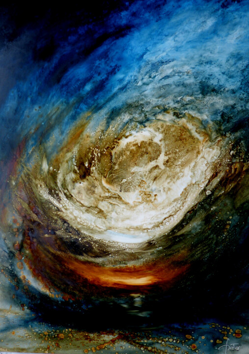 Peinture intitulée "GALAXIE" par François Weber, Œuvre d'art originale, Huile