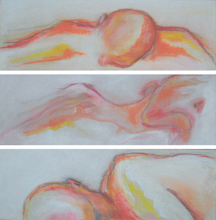 Peinture intitulée "Tout proche / En si…" par François-Xavier Ponchel, Œuvre d'art originale, Acrylique