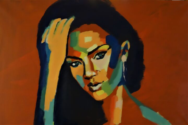 Peinture intitulée "Rihanna Pop Art por…" par Francois Xavier Vaudeleau, Œuvre d'art originale, Acrylique Monté sur Châssis…
