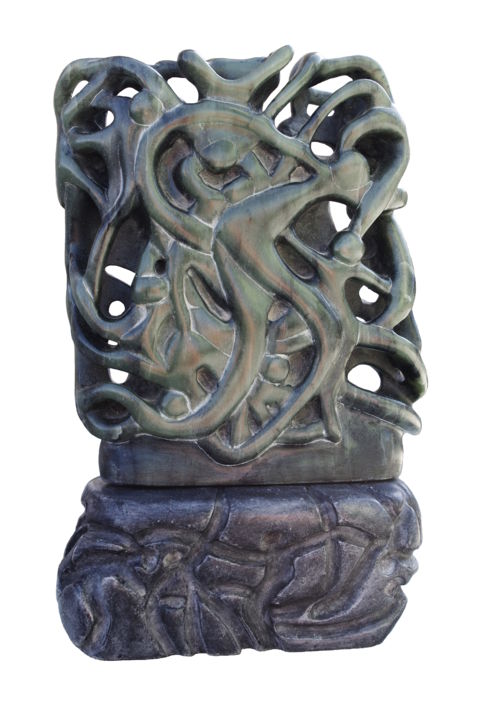 Sculpture titled "la-ruche-face-2.jpg" by François Thomas, Original Artwork, Stone