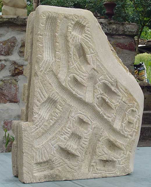 Sculpture titled "Tête tribale recto" by François Thomas, Original Artwork, Stone