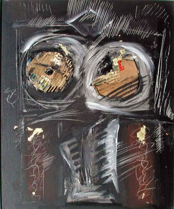 Painting titled "AUTRE BLACK four" by Francois Chauvin, Original Artwork
