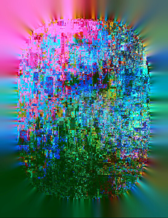 Photographie intitulée "Iris 2" par Françoise Aubert-Moreau, Œuvre d'art originale, Photographie manipulée