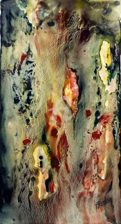 Peinture intitulée "Au-coeur-de-l-essen…" par Françoise Buisson, Œuvre d'art originale,