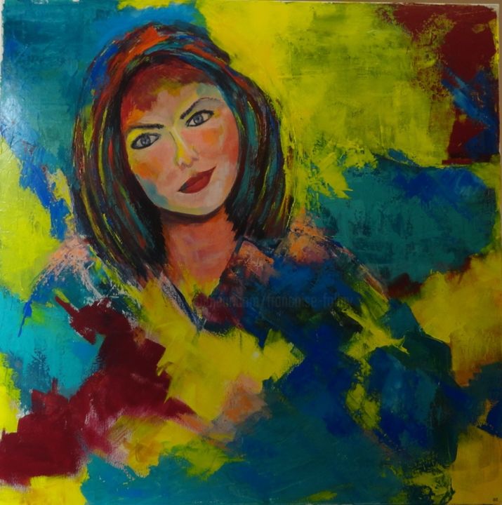 Painting titled "Mutine" by Françoise Folley, Original Artwork, Acrylic