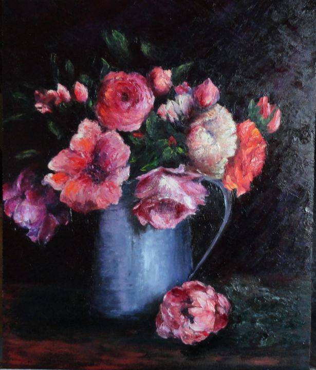 Pintura titulada "Bouquet" por Françoise Folley, Obra de arte original