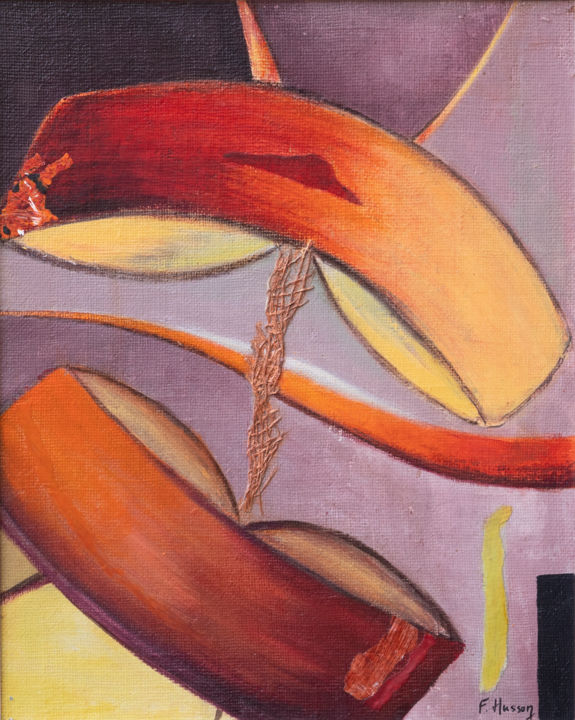 Картина под названием "Les rubans" - Françoise Husson, Подлинное произведение искусства, Акрил