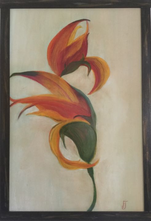 Painting titled "Arôme de feu" by Oise, Original Artwork, Acrylic