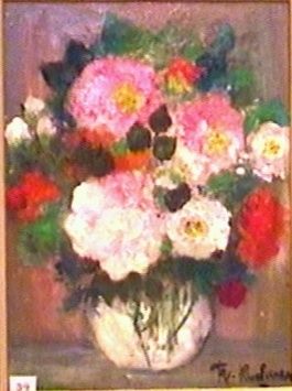 Ζωγραφική με τίτλο "Bouquet" από Françoise Rischmann, Αυθεντικά έργα τέχνης