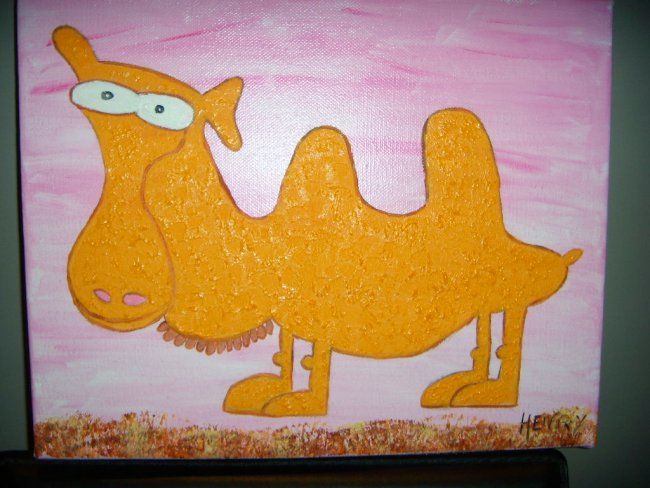 Peinture intitulée "le chameau" par Françoise Lempereur, Œuvre d'art originale,