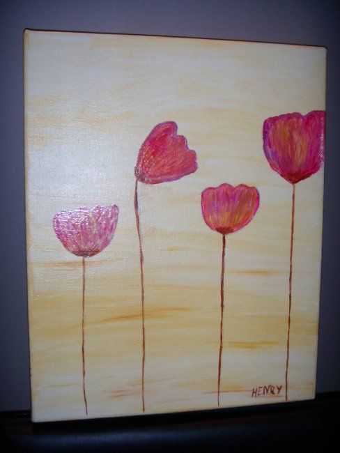 Peinture intitulée "les coquelicots" par Françoise Lempereur, Œuvre d'art originale,