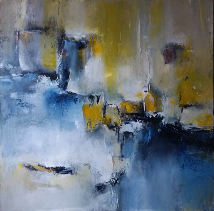 Painting titled "Le miroir aux aloue…" by Françoise Vandiedonck, Original Artwork, Acrylic