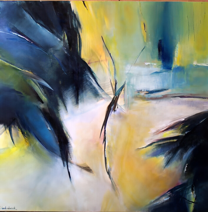 Painting titled "Envie de vent sous…" by Françoise Vandiedonck, Original Artwork, Acrylic