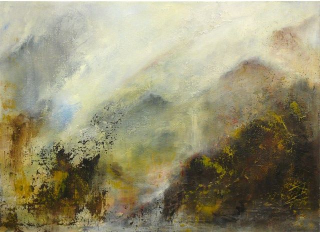 Peinture intitulée "Le Passage 1" par Françoise Veillon, Œuvre d'art originale, Acrylique