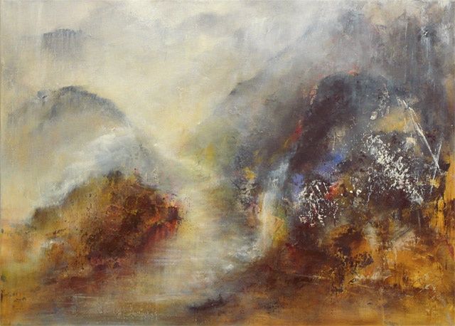 Painting titled "Le Passage 3" by Françoise Veillon, Original Artwork