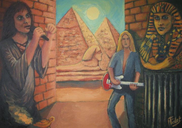 Peinture intitulée "Egypt" par François Falet, Œuvre d'art originale, Acrylique