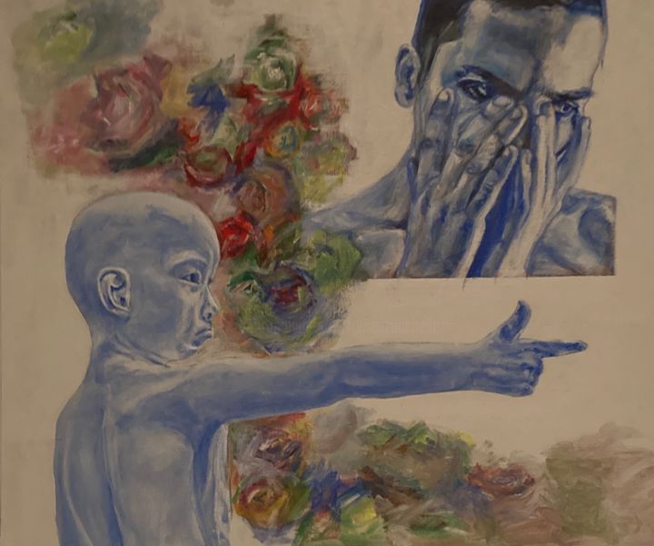 Картина под названием "Fleurs" - Franco Zucchella, Подлинное произведение искусства, Акрил