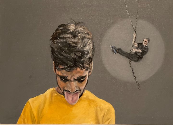 Картина под названием "nothing behind me" - Franco Zucchella, Подлинное произведение искусства, Масло