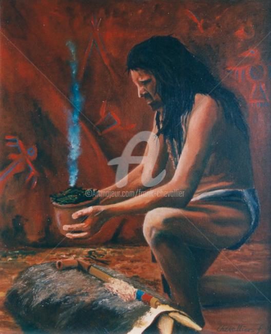 Painting titled "Purification medeci…" by Frank Chevallier, Original Artwork