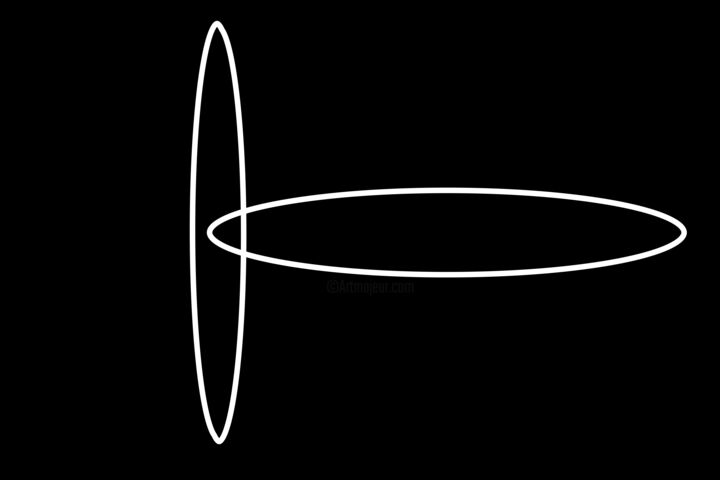 Arts numériques intitulée "2 Ovals" par Frank Verreyken, Œuvre d'art originale, Travail numérique 2D