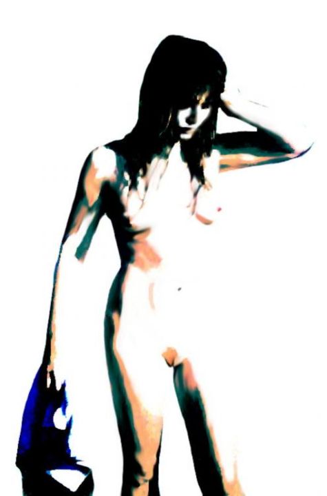 Digitale Kunst getiteld "la femme d'argent" door Frank Stephan Ballin, Origineel Kunstwerk