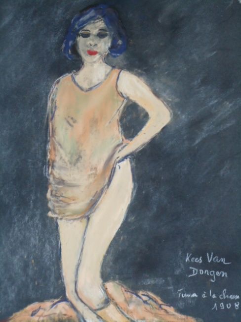Painting titled "Jeune fille" by Françoise Sorrel, Original Artwork