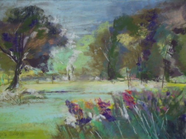 Peinture intitulée "Le parc" par Françoise Sorrel, Œuvre d'art originale, Autre