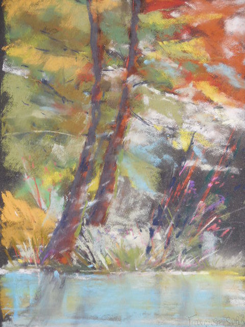 Peinture intitulée "En forêt" par Françoise Sorrel, Œuvre d'art originale