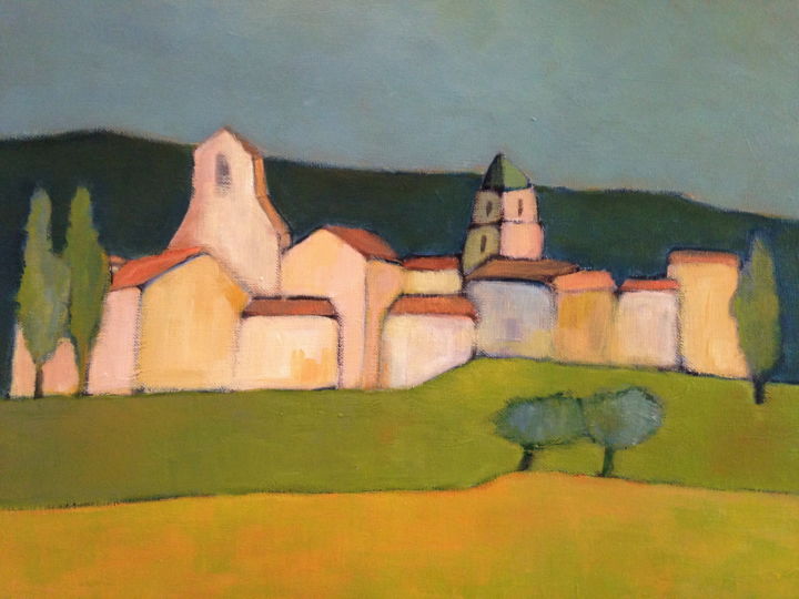 Peinture intitulée "Lourmarin Provence" par Frans Van Vuuren, Œuvre d'art originale, Acrylique