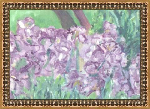 Painting titled "Florentine lillies…" by Frances Glasner, Original Artwork, Oil