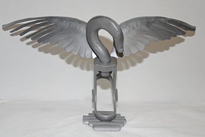 Skulptur mit dem Titel "Flügelhaken" von Franz Berger, Original-Kunstwerk, Metalle
