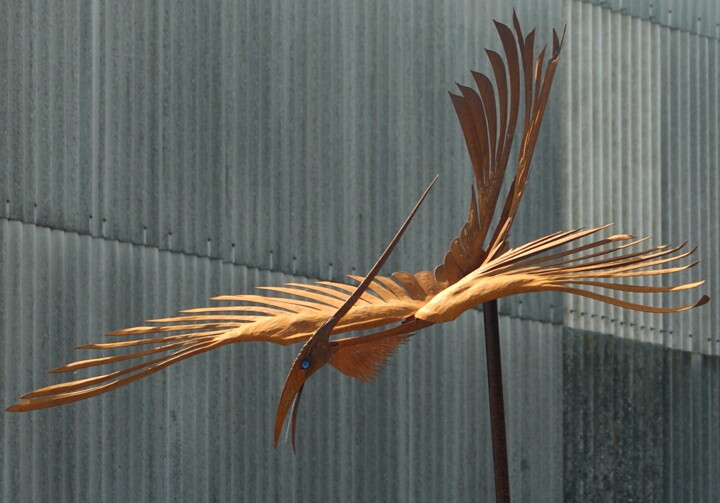 Skulptur mit dem Titel "Flügel Vierzig" von Franz Berger, Original-Kunstwerk, Metalle