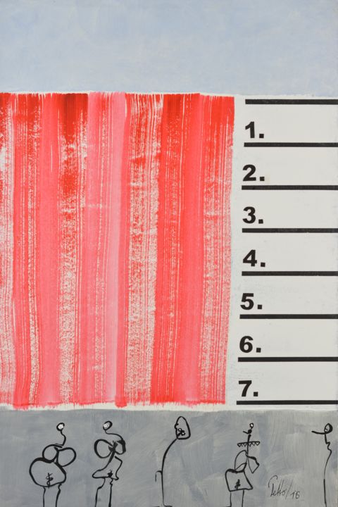 Картина под названием "To Do List" - Franz Petto, Подлинное произведение искусства, Акрил Установлен на Другая жесткая панель