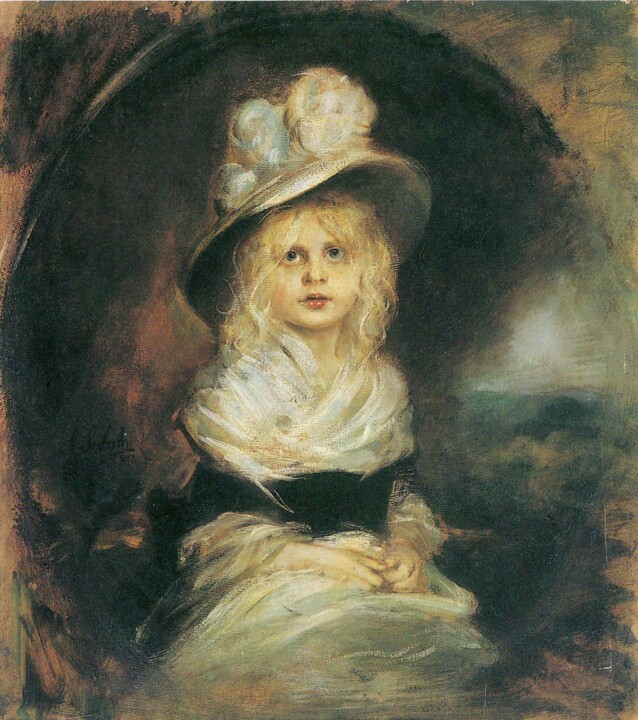 Painting titled "Marion Lenbach" by Franz Von Lenbach, Original Artwork, Oil