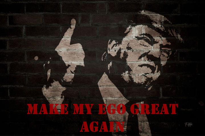 Digitale Künste mit dem Titel "Make my ego great a…" von Franz Hümpfner, Original-Kunstwerk, 2D Digital Work