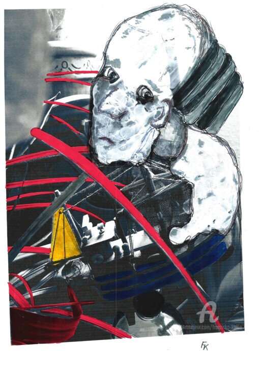 Картина под названием "24/02/23" - Franziska Kolbe, Подлинное произведение искусства, Акрил