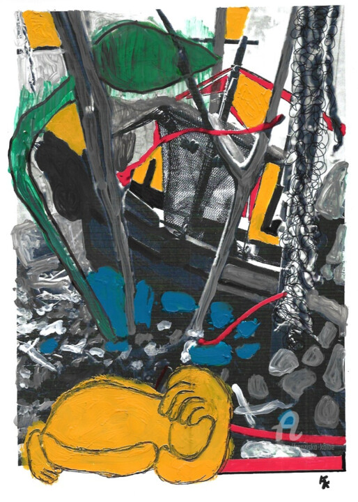 Картина под названием "06/03/23" - Franziska Kolbe, Подлинное произведение искусства, Акрил