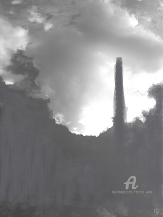 Digitale Kunst mit dem Titel "Wolke 2" von Franziska Kolbe, Original-Kunstwerk, Digitale Fotografie